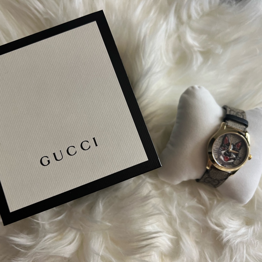 GUCCI Limied Edition Boston Terrier Watch Alessandro Michele’s dog Bosco 2018
